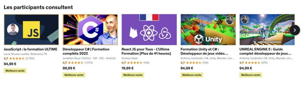 formations udemy