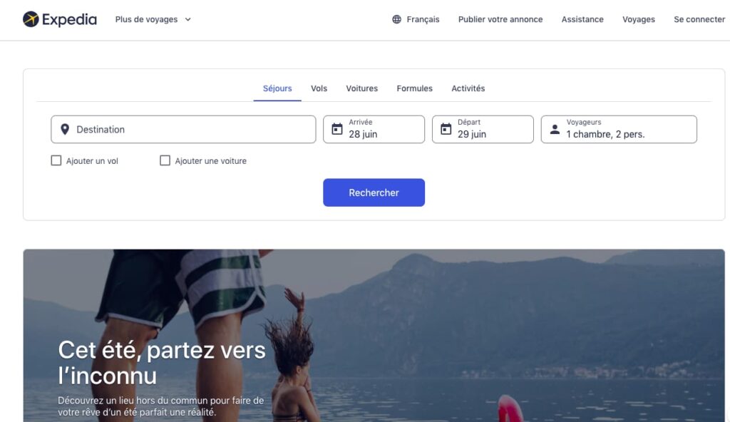 interface expedia