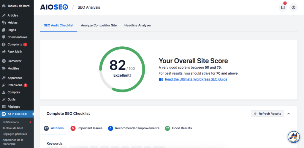 audit seo all in one seo