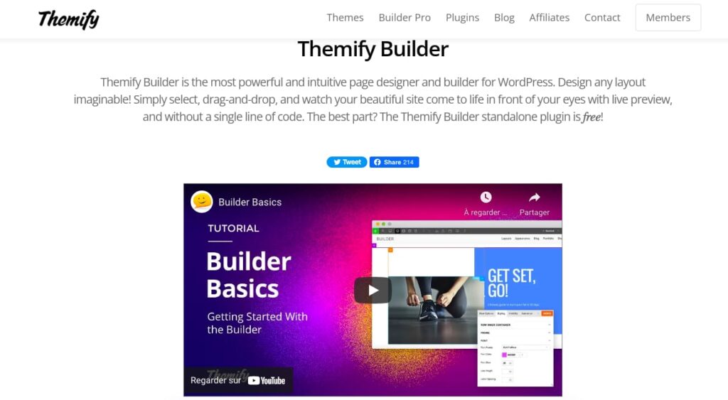 interface themify builder