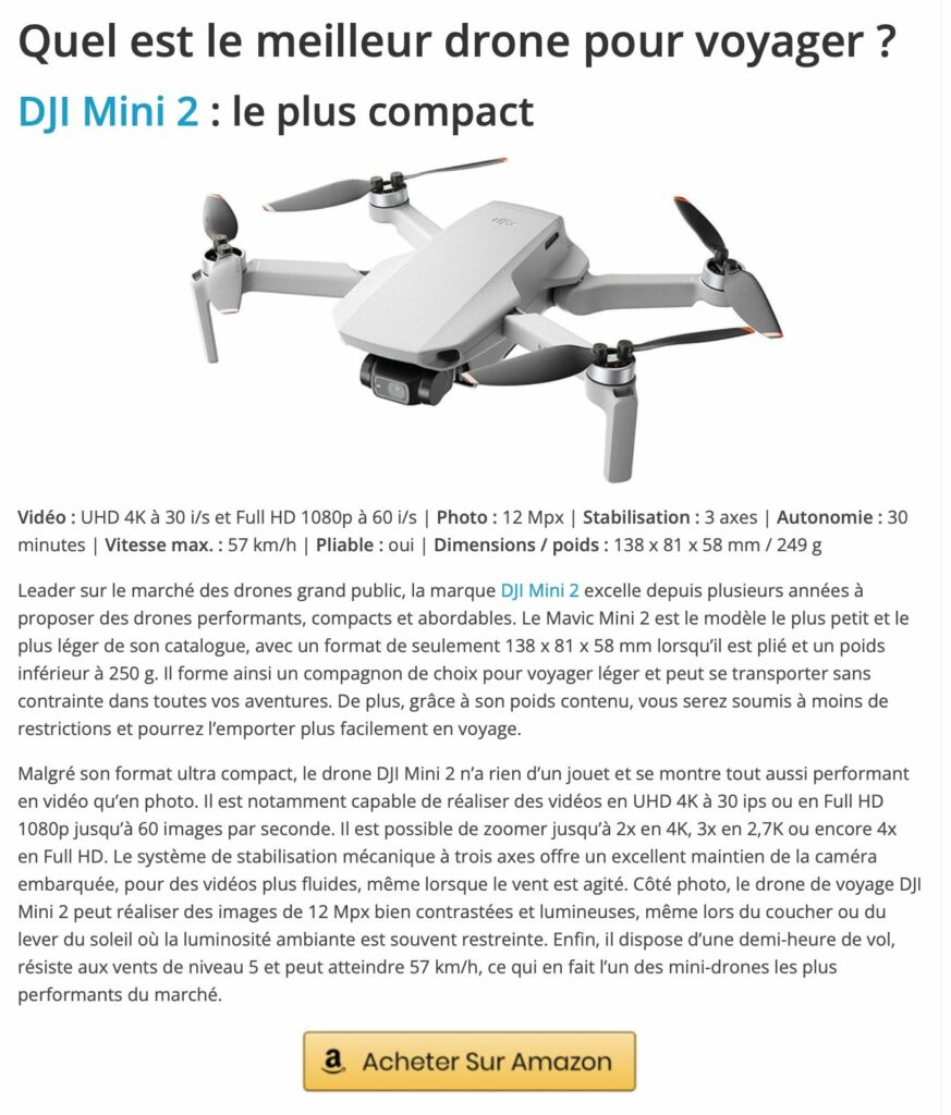 exemple site affilie drone