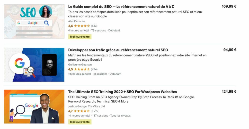 exemple cours udemy