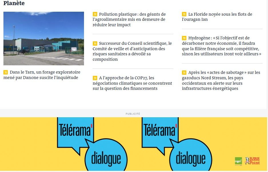 exemple publicite lemonde