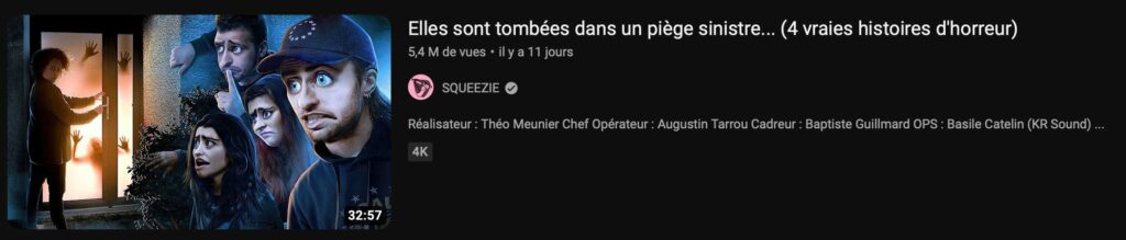 exemple video horreur youtube