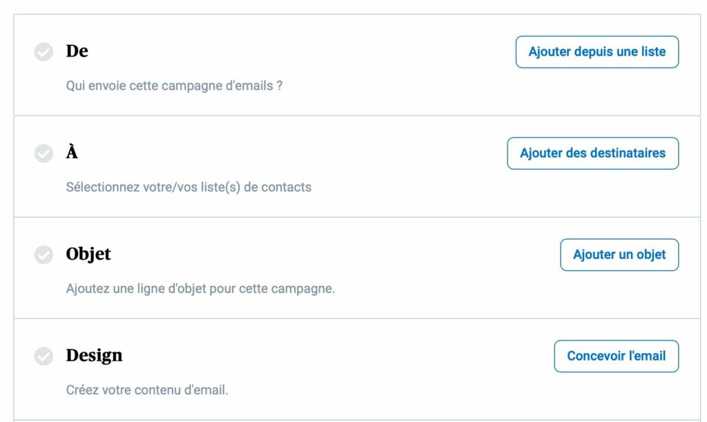 debut campagne emailing