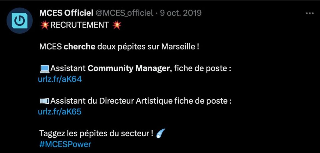 offre emploi community manager twitter