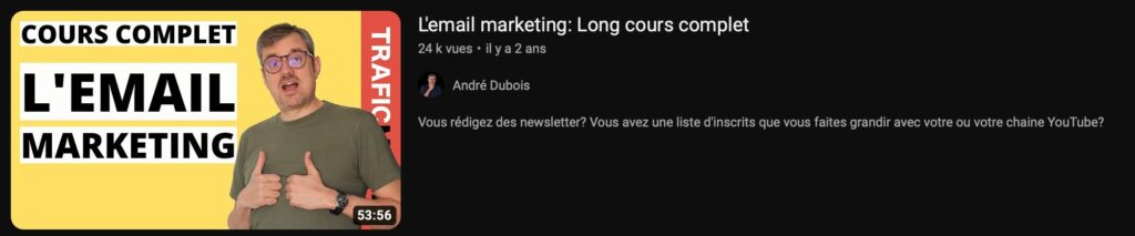 video youtube email marketing