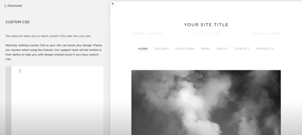 css personnalise squarespace