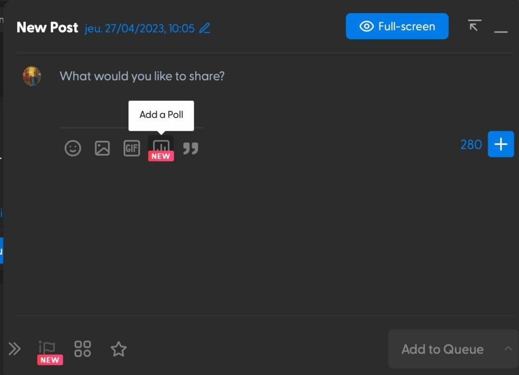 interface tweet hypefury