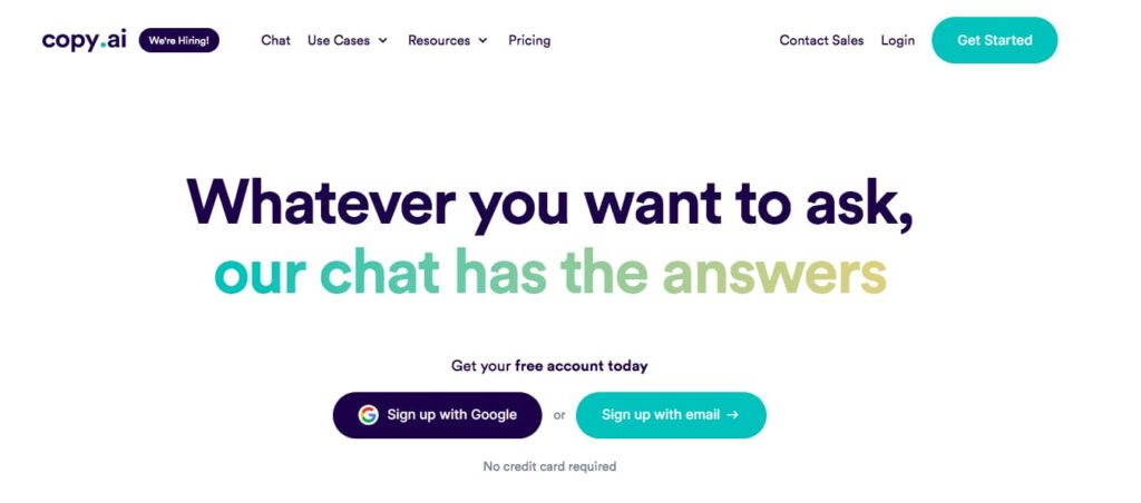 copyai interface