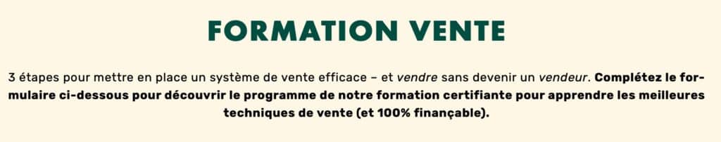 formation vente livementor