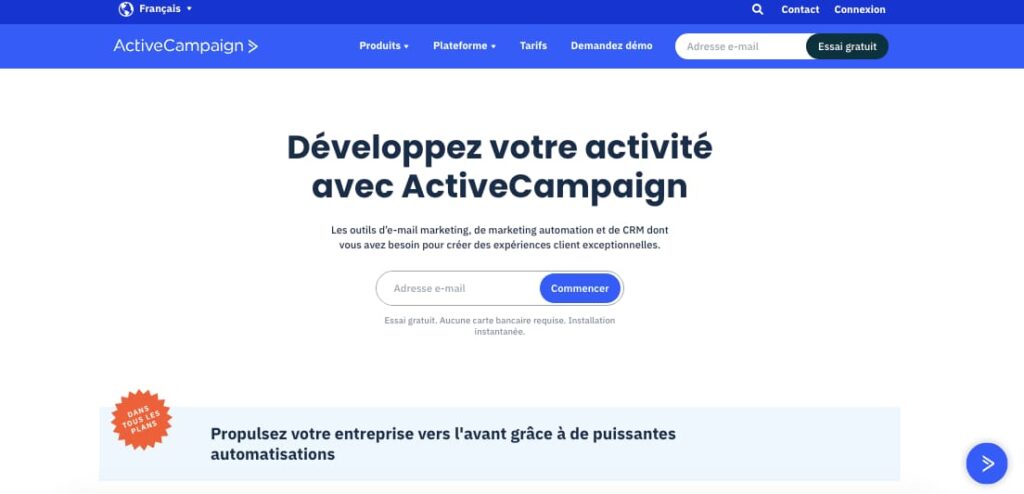 interface activecampaign