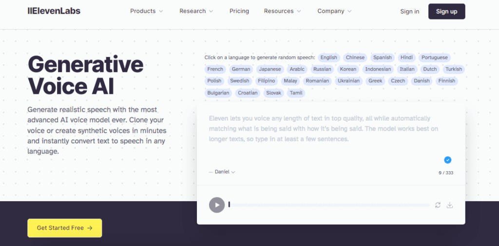 interface elevenlabs