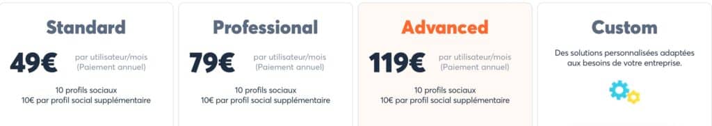 agorapulse tarifs