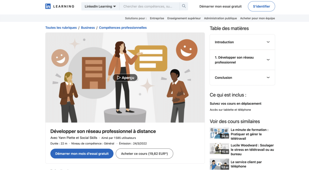 developper reseau professionel