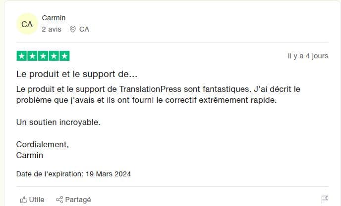 avis 1 trustpilot translatepress