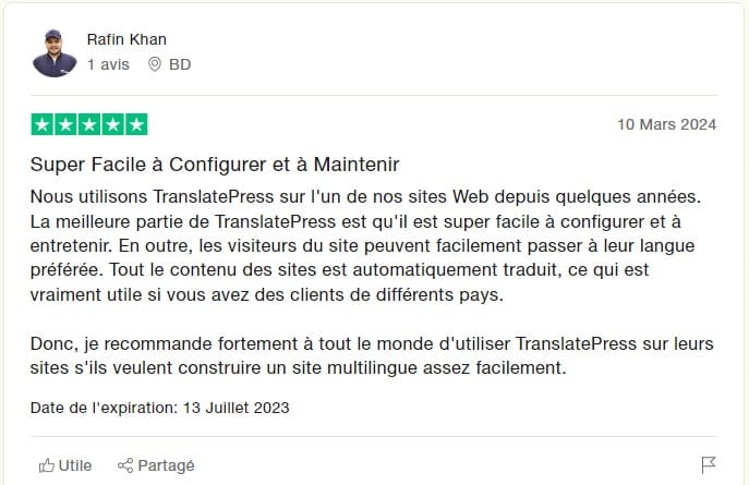 avis 2 trustpilot translatepress