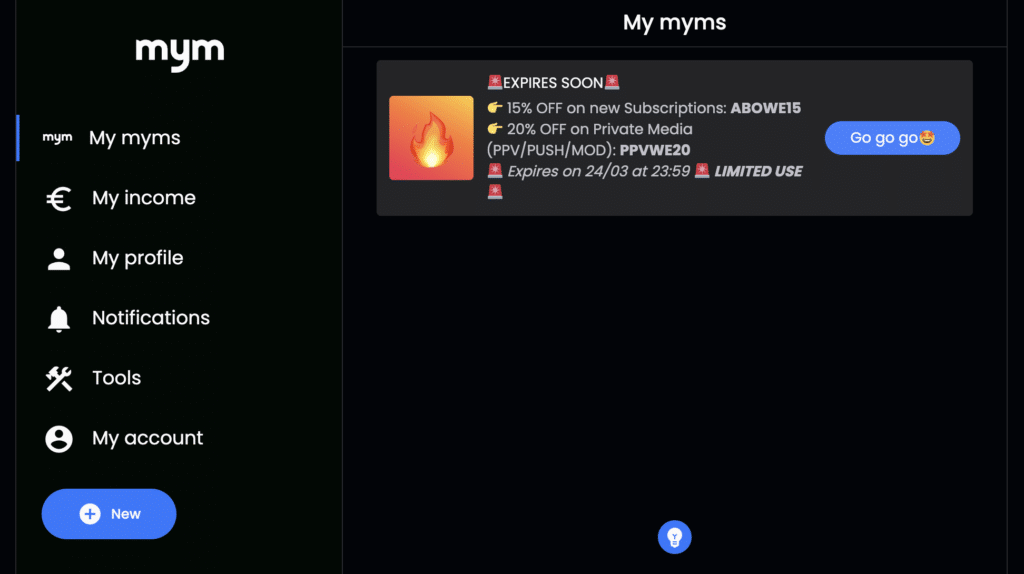 interface utilisateur mym
