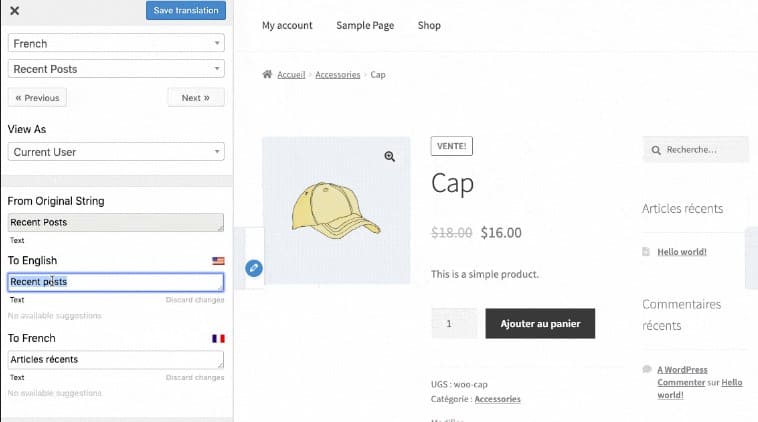 woocommerce translatepress