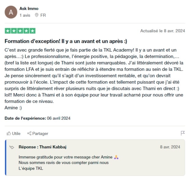 avis trustpilot 1 tkl lfa