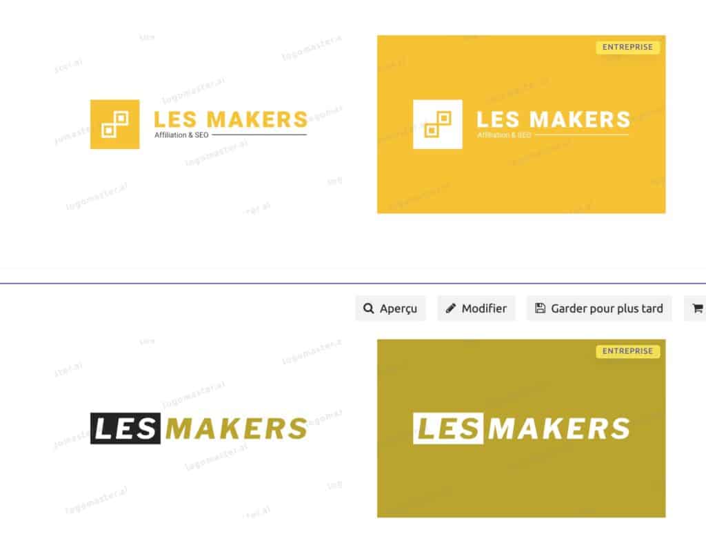exemple logo LogoMaster AI