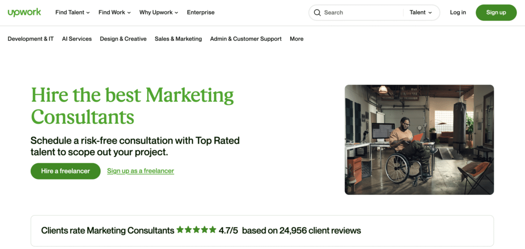 upwork conseils marketing