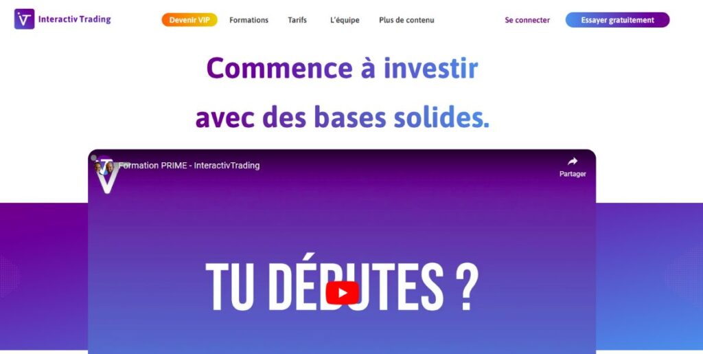 interface formation interactiv trading ivt de xavier fenaux