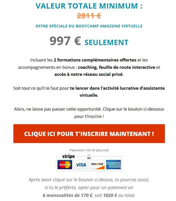 tarifs amazone virtuelle
