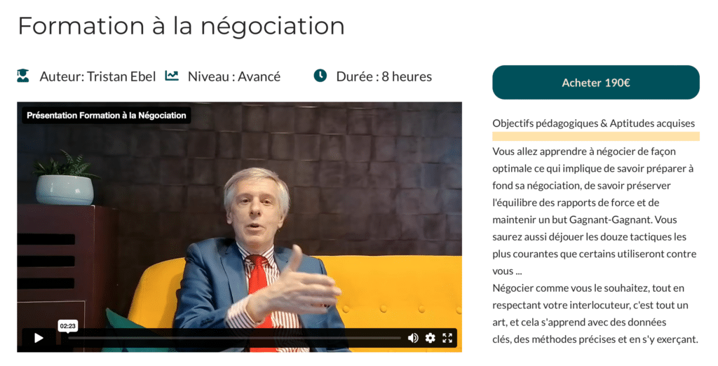 formation a la negociation