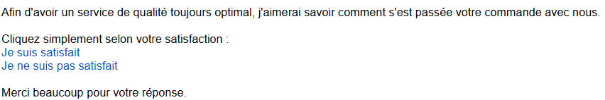 email demande avis